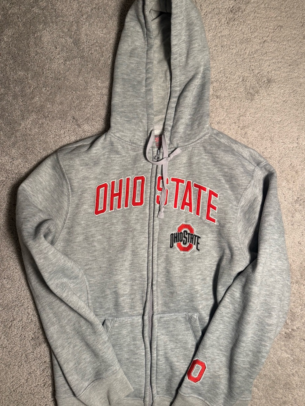 Ohio State Gray Full-Zip Hoodie Jacket